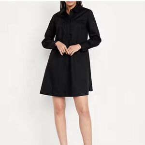 Old Navy  Black Long Sleeve Button-down shirt Dress